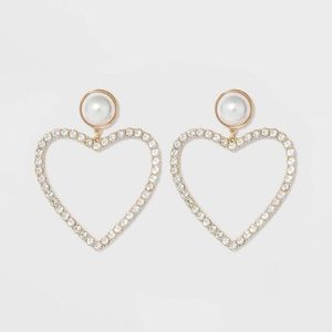 Bauble Bar Heart Earrings